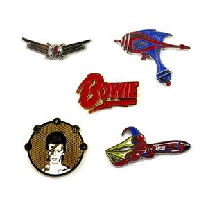 Enamel Pin Custom Lapel The David Bowie Full Collection Pin Set - Music Pins